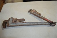 2 RIDGID PIPE WRENCHES -- 24" AND 14"