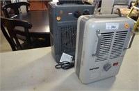 2 SMALL ELECTRIC SPACE HEATERS -- PATTON AND