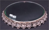 A silverplate mirrored plateau, 11 1/2" diameter