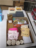 1 lot of soaps, bath salts, charms, & other.