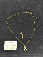 14k Gold 2.9g Necklace with Pendant