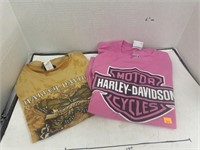 2 cnt Harley-Davidson Shirts Size Small & Medium