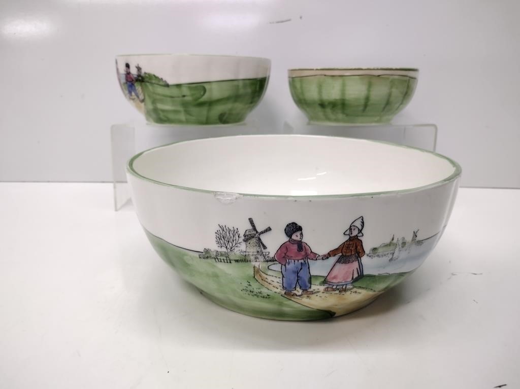 GS Zell German Hand Painted Ceramic Bowls