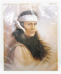 Signed Native American Portrait
