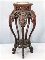 Fine Chinese Carved Hardwood Plant Stand