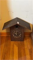 Vintage Wooden Birdhouse Clock