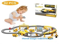 92pcs Train Set Toys for Kids, Electric Train with