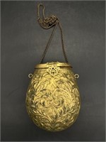 Gorgeous Indian Embossed Brass Egg Shaped Bag