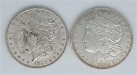 1880-O & 1921-D Morgan Silver Dollars
