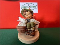 Goebel MJ Hummel Boy w/Rabbits 4 1/2” tall