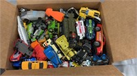Box of random toy cars 12 x 9 x 3