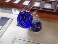 PAPERWEIGHT AND GLASS FISH