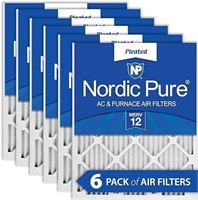 Nordic Pure 20x20x1 Pleated Air Filters 6pack