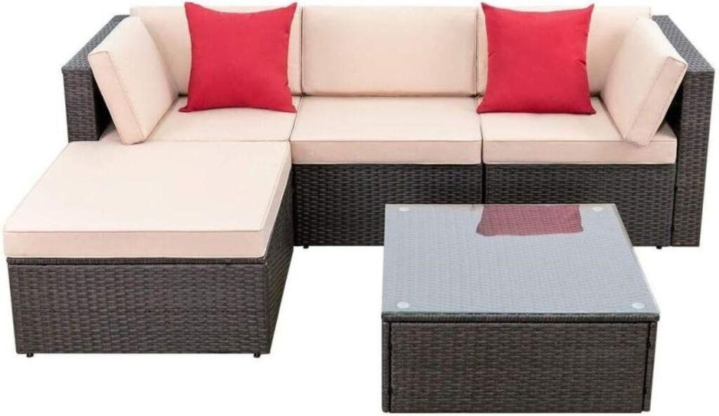 *See Declaration* Huang Rattan Sectional Seating