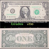 *Star Note* 2006 $1 Federal Resrve Note Cleveland,