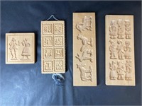 1986 Bavarian Germany Hand Carved Cookie Molds