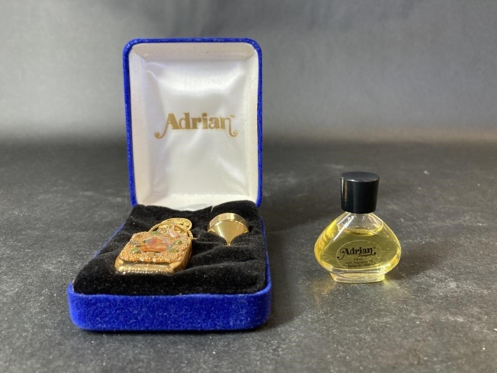 Adrian Designs Gold Hue Perfume Bottle Necklace