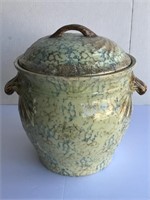 Antique Spongeware Slop Jar