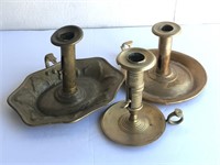 Antique Push Up Candlestick Holders