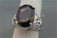 New Ring: Size 9 Eternity Purple Swarovski Crystal