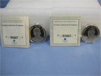 2 American Presidents Coin Layered 25K Gold