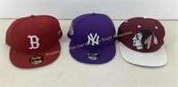 Lot of 3-Baseball hats  New