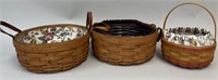 3 Longaberger Baskets - 2 Darning & 1 1998