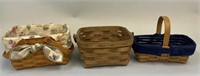 3 Longaberger Baskets - 1985 Berry, 2004 Thank