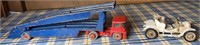 EARLY MATCHBOX CAR HAULER & CAR MADE IN ENGLAND