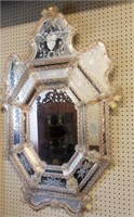 Venetian octagon glass mirror, c. 20th century.