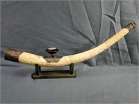 Beautifully Carved Antique Style Bone Opium Pipe