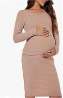 New (Size L) Women's Maternity Sweater Dress Long