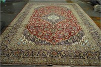 Persian Kashan Hand Knotted Rug 9.9 x 13.3