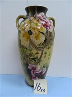 Large Royal Nippon Style Floral Design Vase (17")