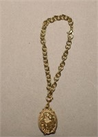 Goldtone Charm Bracelet w/ Solid Perfume Locket
