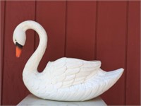 Vintage Canada Blow Mold Swan Planter, Plastic