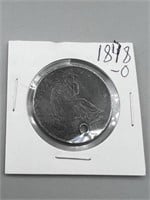 1848 seated half dollar holed vf