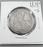 1878 s ? Seated half dollar