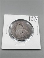 1877 seated half dollar