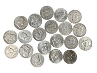 20 $10 Face Silver Franklin Half Dollars