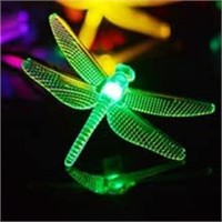 NEW - Solar Dragonfly String Lights 30 lights 20'