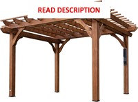 12' by 10' Cedar Wood Pergola  Rot Resistant