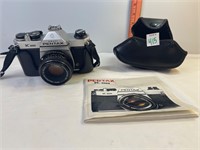Pentax K1000 Camera, Case & Manual