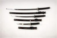 Master Cutlery Katana Set Red and Black