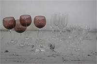 Wine Glasses and shot glasses