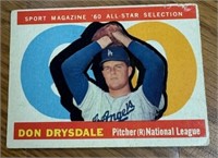 1960 Topps High #570 Don Drysdale MLB Dodgers