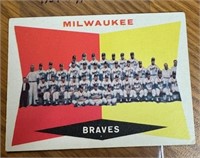 1958 Topps #381 MLB Milwaukee Braves Team Card