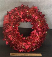 FOIL WREATH-RED/NEW