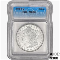 1884-O Morgan Silver Dollar ICG MS65