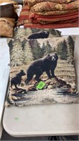 2 BEAR THEMED THROW PILLOWS